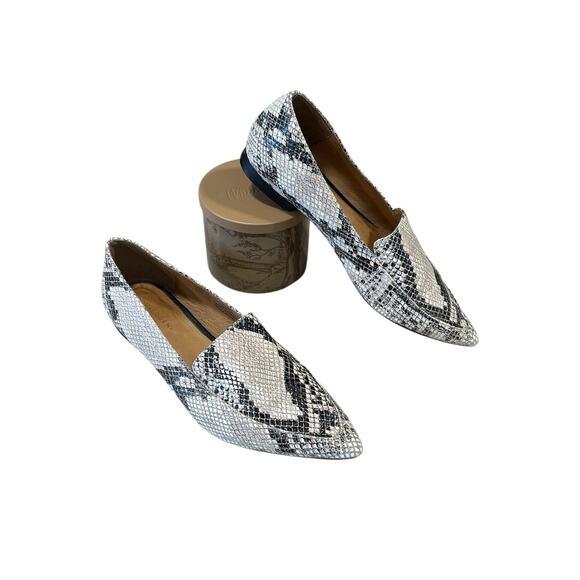 Halogen Women’s Size 7M Leather Snake Print Loafers Flats - Picture 1 of 12